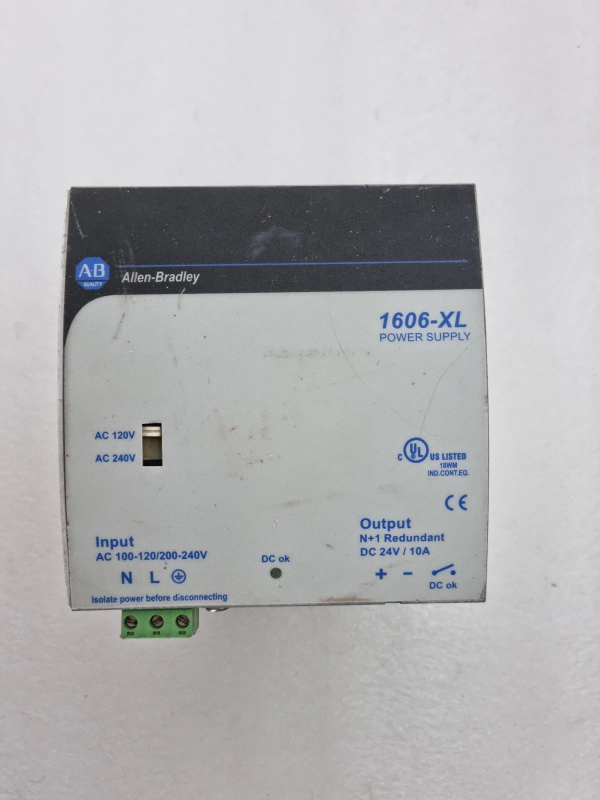 Allen Bradley 1606-XL240DR Power Supply 100-120/200-240Vac Output-Dc24V 10A